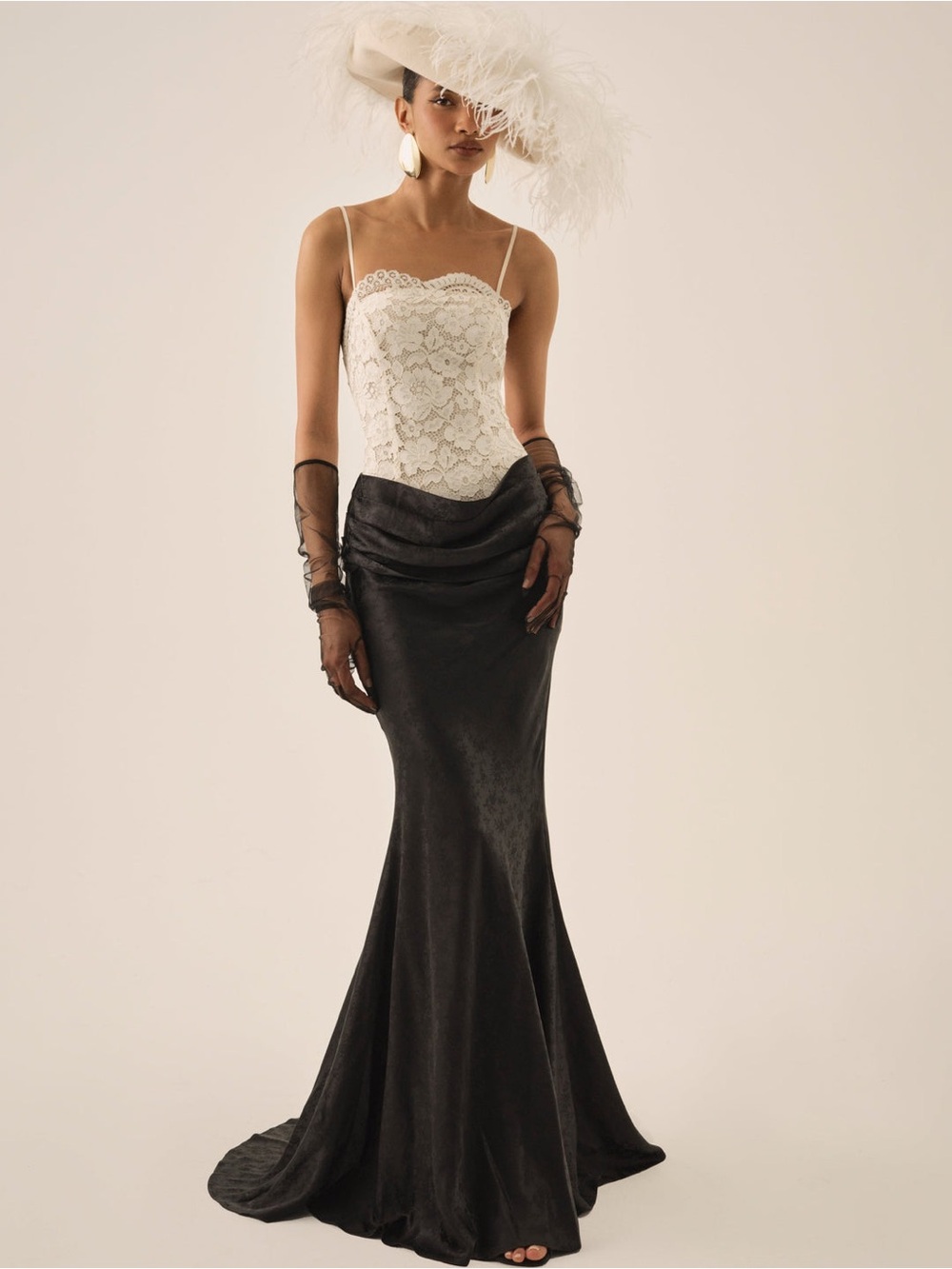 $589 NWOT For Love And Lemons “Karissa” Maxi Gown in Cream Sz 4